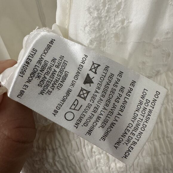 Anthropologie Hutch Smocked Waist Eyelet Jumpsuit XL Cottagecore‎ Feminine NWT - Picture 7 of 10